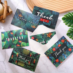 6pcs Christmas Mid Autumn Thanksgiving Thank You Card Greeting Card