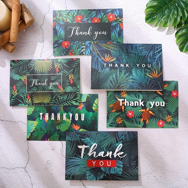 6pcs Christmas Mid Autumn Thanksgiving Thank You Card Greeting Card