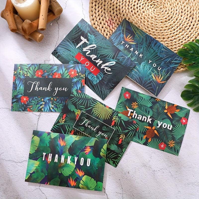 6pcs Christmas Mid Autumn Thanksgiving Thank You Card Greeting Card