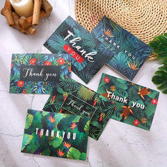 6pcs Christmas Mid Autumn Thanksgiving Thank You Card Greeting Card