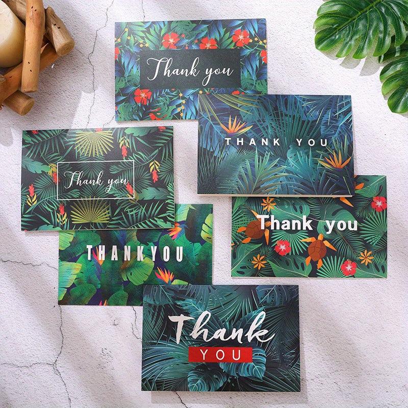 6pcs Christmas Mid Autumn Thanksgiving Thank You Card Greeting Card