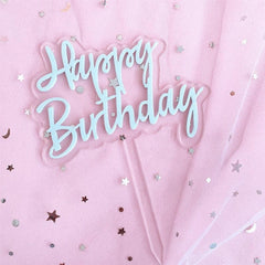 Colorful Acrylic Birthday Cake Topper Double Layer Decoration