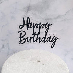 Colorful Acrylic Birthday Cake Topper Double Layer Decoration