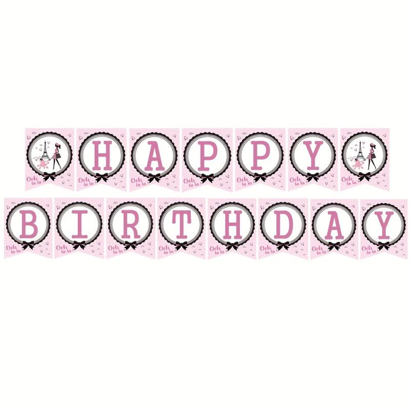 Paris Girl Themed Party Tableware Set