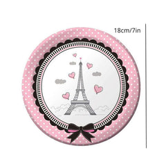 Paris Girl Themed Party Tableware Set