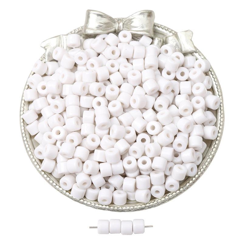 50pcs Acrylic Colorful Cylindrical Beads for DIY Macaron Bracelet