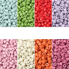 50pcs Acrylic Colorful Cylindrical Beads for DIY Macaron Bracelet