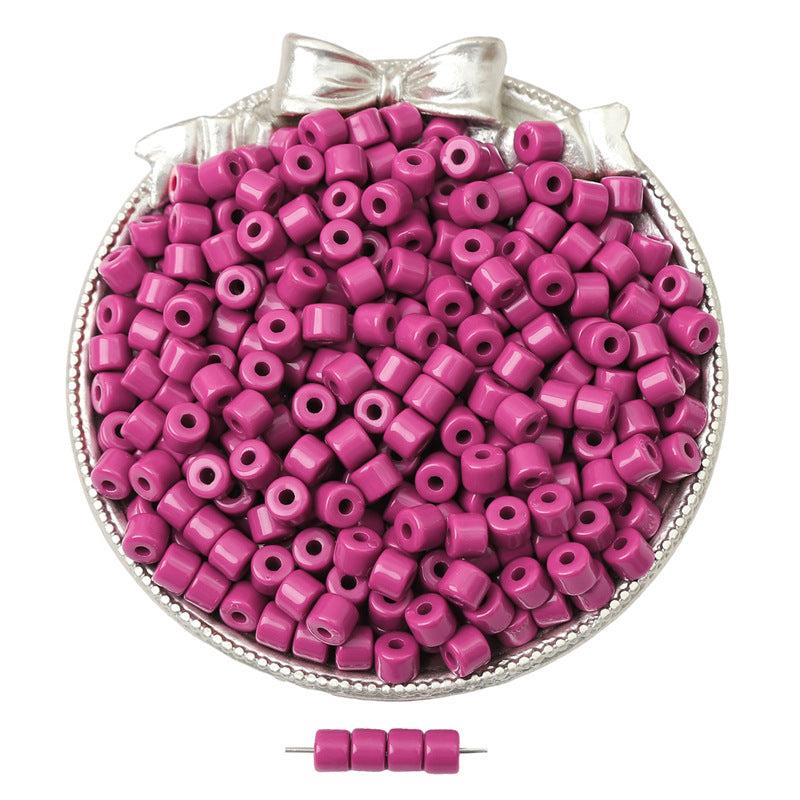 50pcs Acrylic Colorful Cylindrical Beads for DIY Macaron Bracelet
