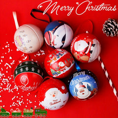 2pcs Christmas Ball Candy Box Decorations Navidad Clear