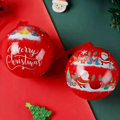 2pcs Christmas Ball Candy Box Decorations Navidad Clear