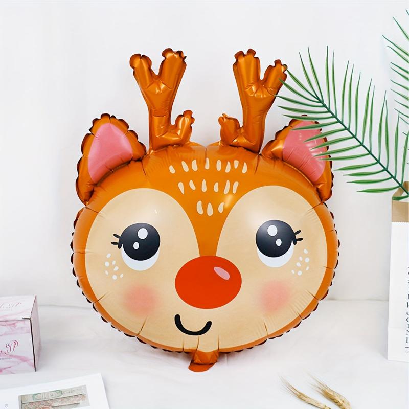 Christmas Reindeer Head Balloon Children's Birthday Decoration