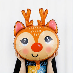 Christmas Reindeer Head Balloon Children's Birthday Decoration