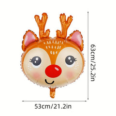 Christmas Reindeer Head Balloon Children's Birthday Decoration