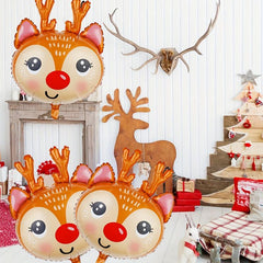 Christmas Reindeer Head Balloon Children's Birthday Decoration
