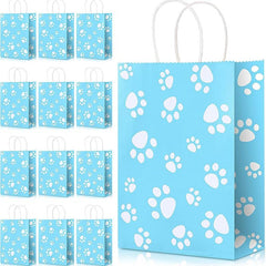 20pcs Dog Paw Print Gift Paper Bags Dog Party Favors