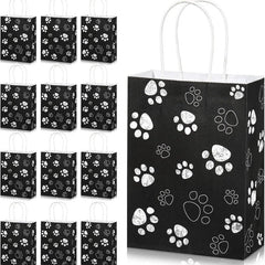 20pcs Dog Paw Print Gift Paper Bags Dog Party Favors