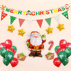 Christmas Party Balloon Set Santa Claus Elf Elk Foil Ballons Merry Christmas Dec