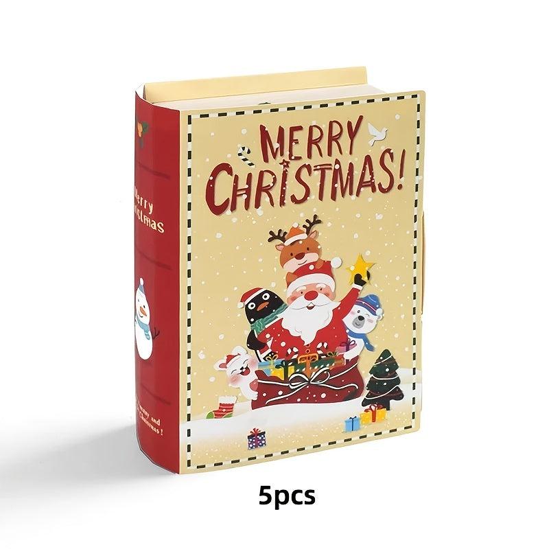5pcs Xmas Gift Box Christmas Party Decoration