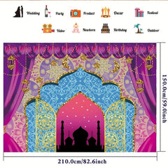 Vinyl Photo Booth Studio Props Princess Baby Shower Arabian Moroccan Night Birth