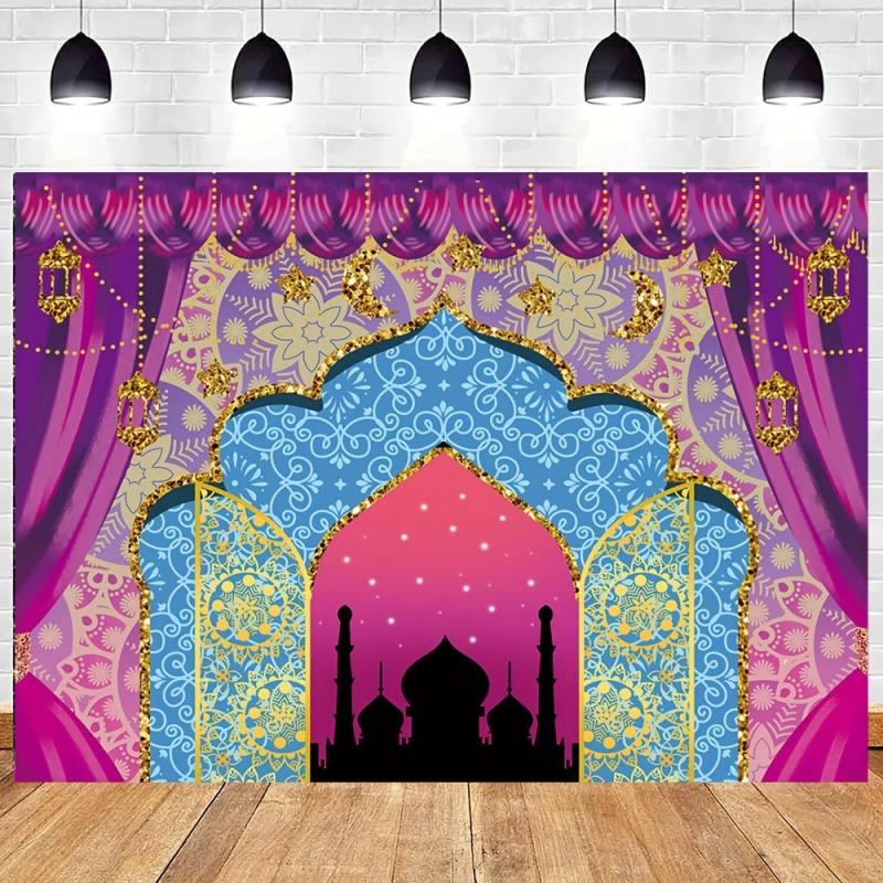 Vinyl Photo Booth Studio Props Princess Baby Shower Arabian Moroccan Night Birth