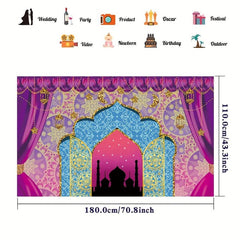 Vinyl Photo Booth Studio Props Princess Baby Shower Arabian Moroccan Night Birth