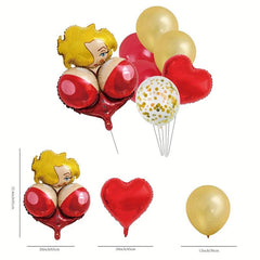 6pcs Adult Fun Balloon Set Hen Party Decor