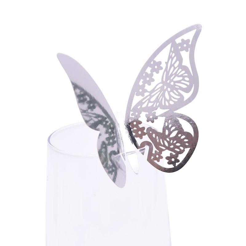 50pcs Butterfly Name Place Card Wedding Birthday Decor