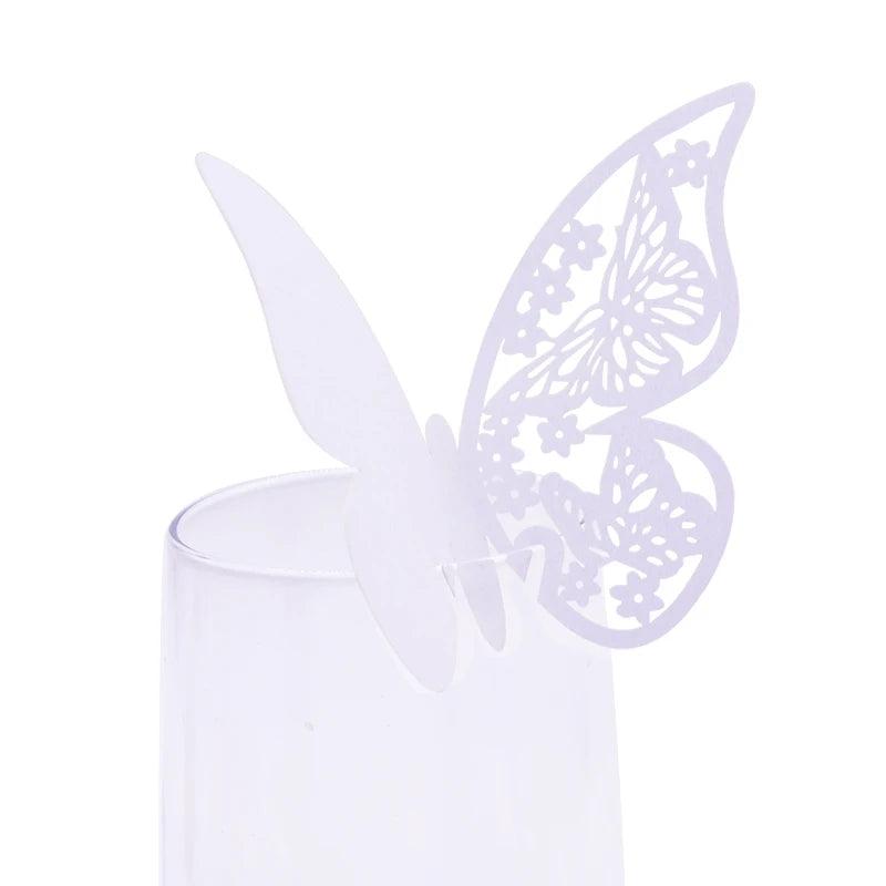 50pcs Butterfly Name Place Card Wedding Birthday Decor