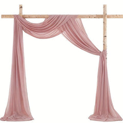 2pcs Arch Drapes 2 Panels Sheer Backdrop Curtains for Parties Wedding Arch
