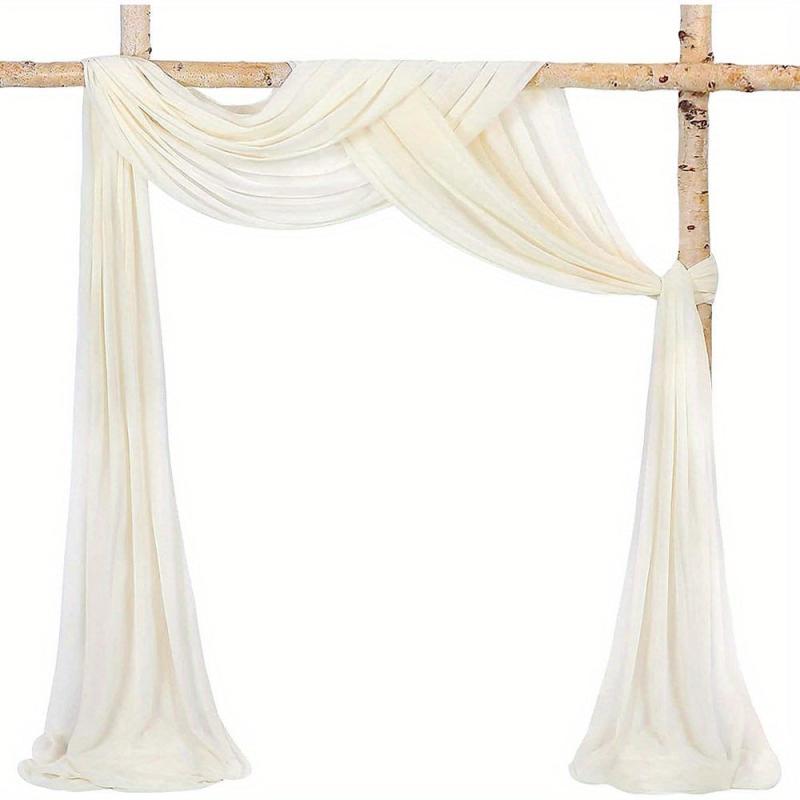 2pcs Arch Drapes 2 Panels Sheer Backdrop Curtains for Parties Wedding Arch