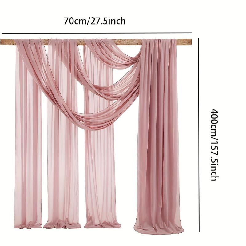 2pcs Arch Drapes 2 Panels Sheer Backdrop Curtains for Parties Wedding Arch