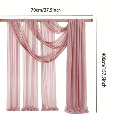 2pcs Arch Drapes 2 Panels Sheer Backdrop Curtains for Parties Wedding Arch