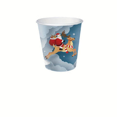 64pcs Christmas Snowman Tableware Set Disposable Paper Tray Cup Towe