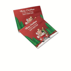 64pcs Christmas Snowman Tableware Set Disposable Paper Tray Cup Towe