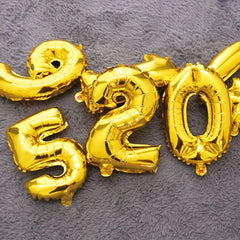 Golden Aluminum Film Balloons for Birthdays Anniversaries Party Decorations