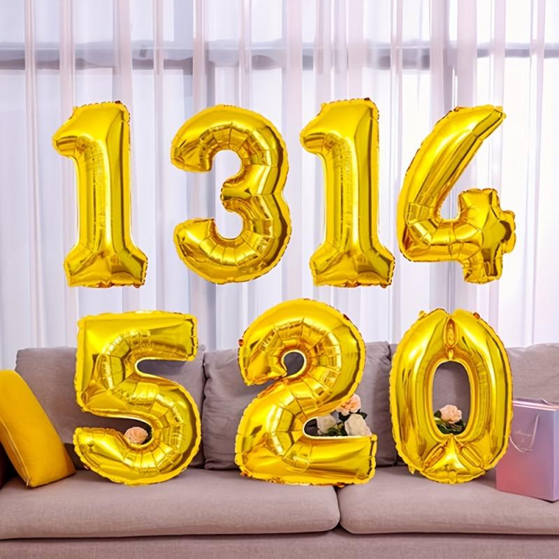 Golden Aluminum Film Balloons for Birthdays Anniversaries Party Decorations