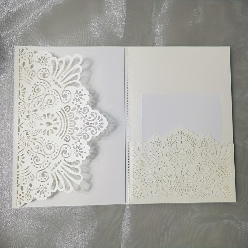 10pcs Tri Fold Wedding Invitation Card with Envelope for Birthday Marriage Party