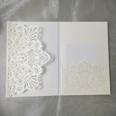 10pcs Tri Fold Wedding Invitation Card with Envelope for Birthday Marriage Party