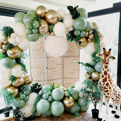 153pcs Avocado Khaki Golden Latex Balloon for Party Decoration