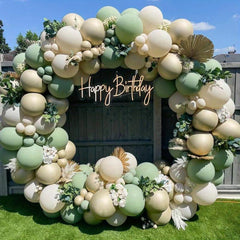 153pcs Avocado Khaki Golden Latex Balloon for Party Decoration