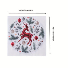 20pcs Christmas Paper Napkins Holidays Dinner Party Supplies Guest Towels
