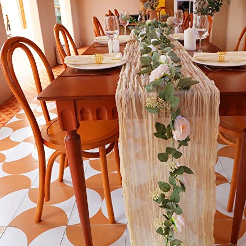 Cheesecloth Table Runner 88 9cmx299 Cheese Cloth Boho Gauze Table Runner