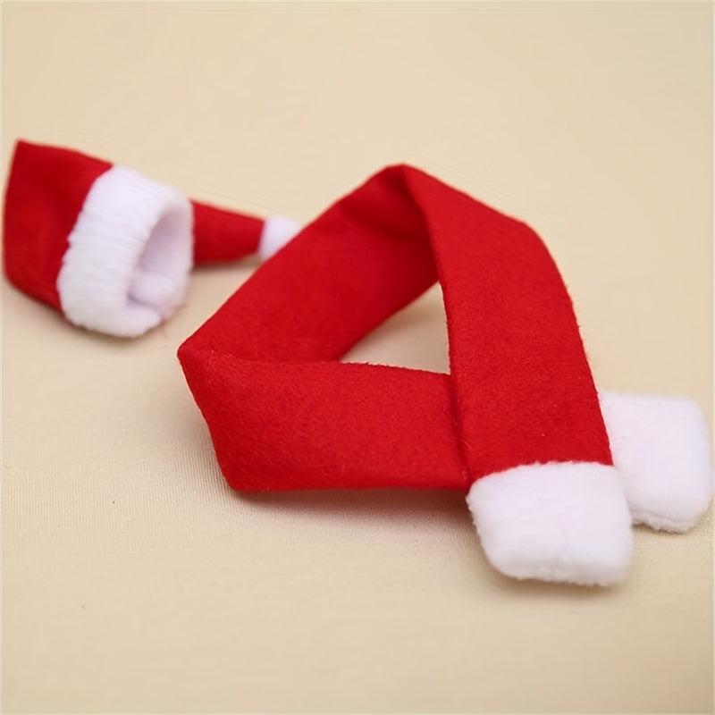 Christmas Wine Bottle Decoration Set Scarf Hat Navidad Home Decor