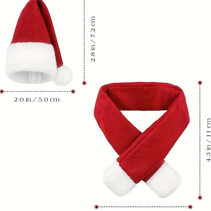 Christmas Wine Bottle Decoration Set Scarf Hat Navidad Home Decor