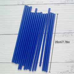 25 Dark Disposable Paper Straws for Drinks and Cocktails - Birthday Party