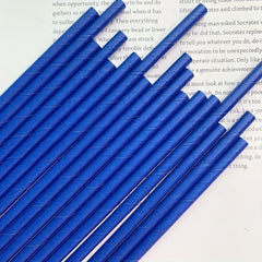 25 Dark Disposable Paper Straws for Drinks and Cocktails - Birthday Party