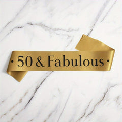 50th Birthday Sash Perfect Party Decoration for Men and Women