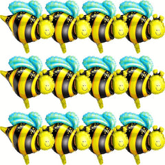 12pcs Bumblebee Foil Balloons 16 Inch for Weddings Birthdays Gender Reveals