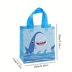 4pcs Reusable Gift Bag Shark Pattern Clear Small Business Supplies Shopping Bag
