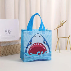 4pcs Reusable Gift Bag Shark Pattern Clear Small Business Supplies Shopping Bag